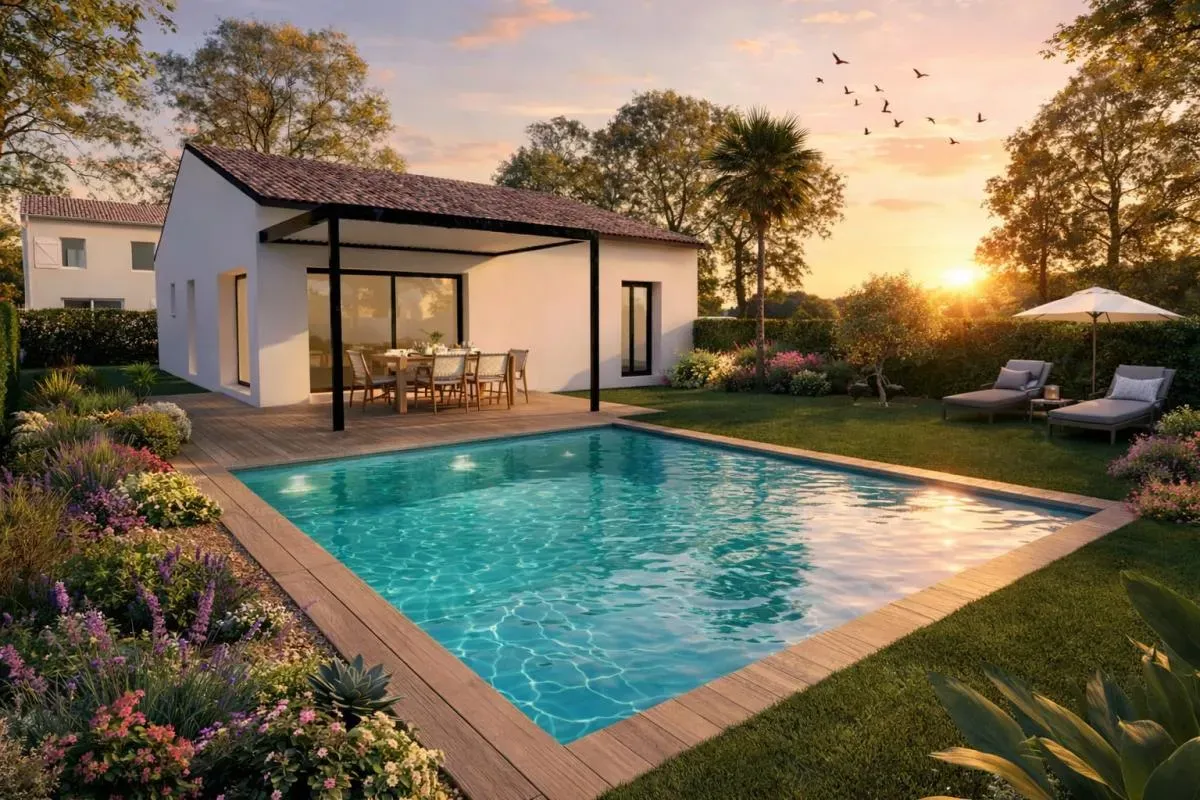 maison de plain pied 80 m2 , 3 cbres, 1 salle d'eau , 1 wc , une pièce de vie ouverte, un cellier à partir de 137 000€